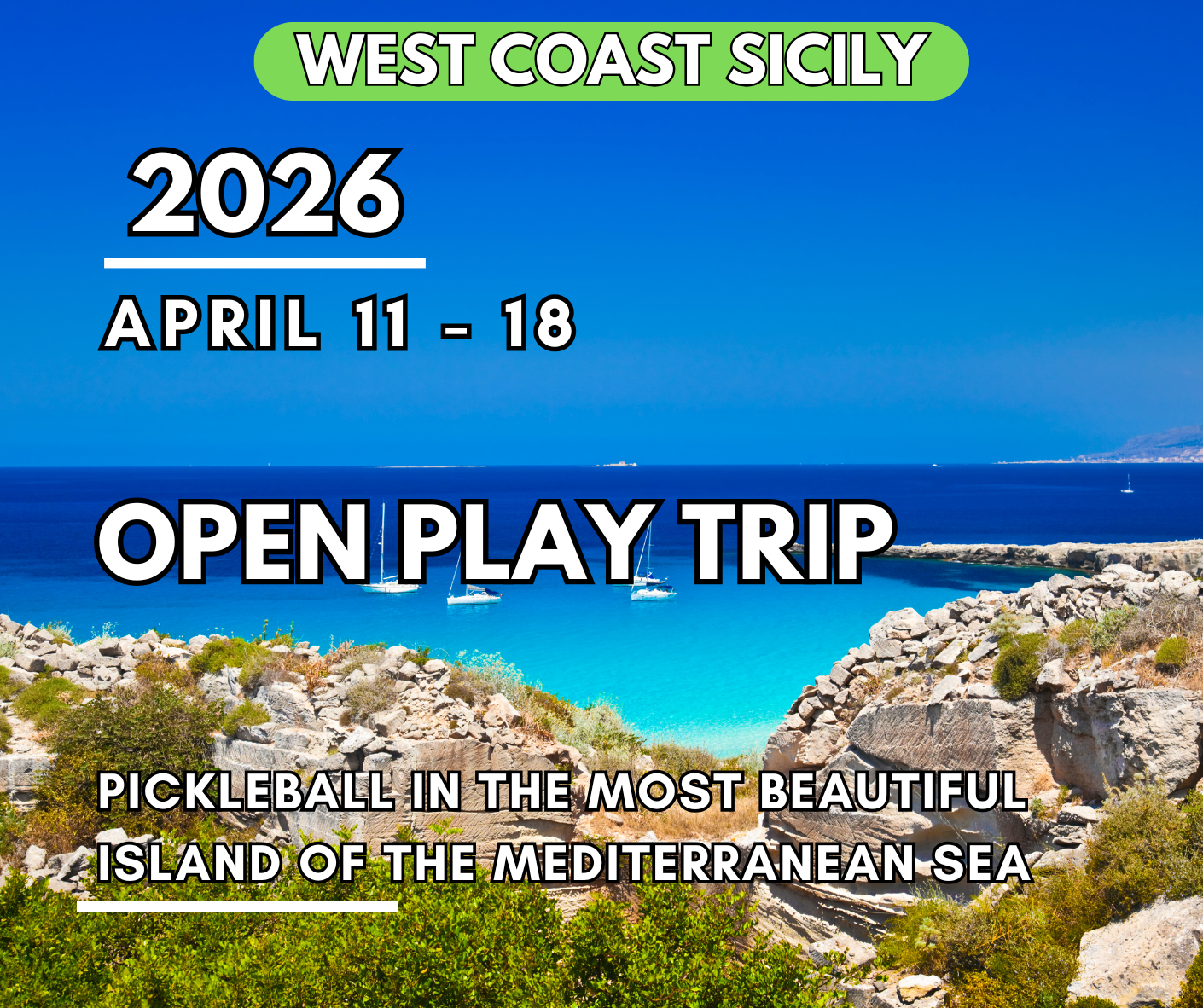 Sicily West Coast Open Play Pickleball Trip 2026 
#pickleballitalytrips #pickleballtrips #pickleballtravels #pickleballvacations #pickleballgateways #pickleballholidays #pickleballitaly #pickleball
