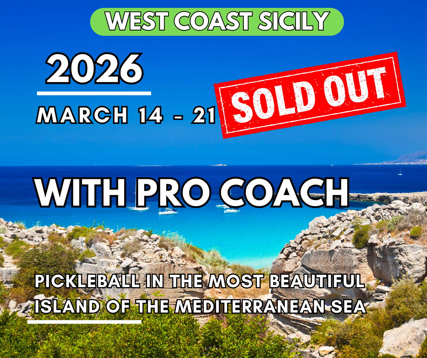 SOLD OUT - West Coast Sicily - With Pro Coah | 04 - 11 March 2026