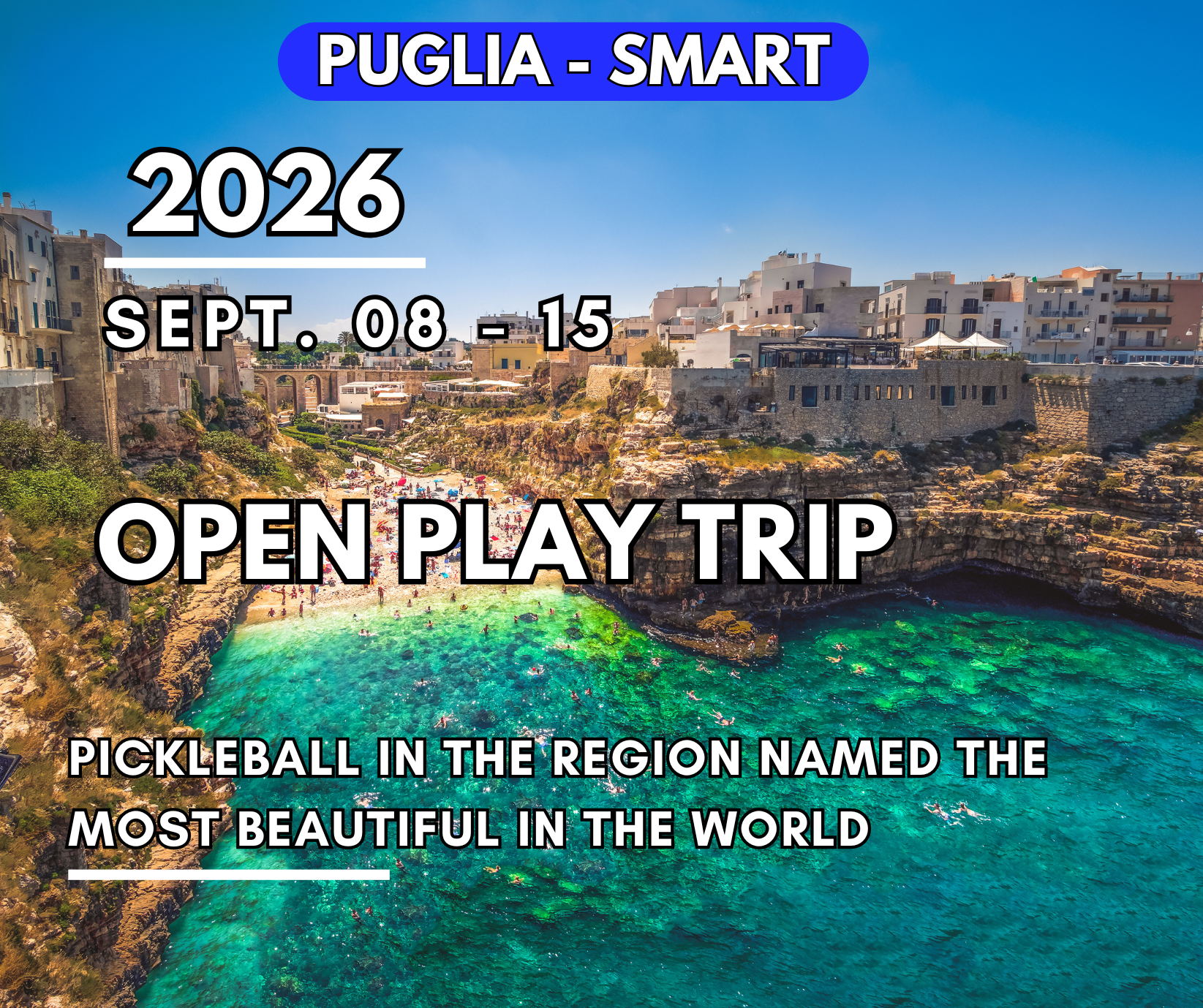 Puglia SMART - Open Play Trip | 08 - 15 Sept. 2026