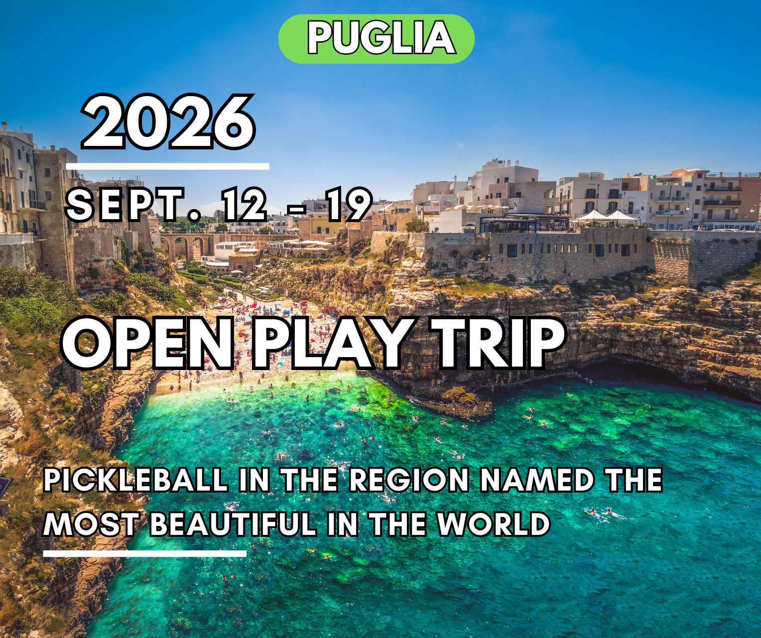 Puglia - Open Play Trip | 12 - 19 Sept. 2026