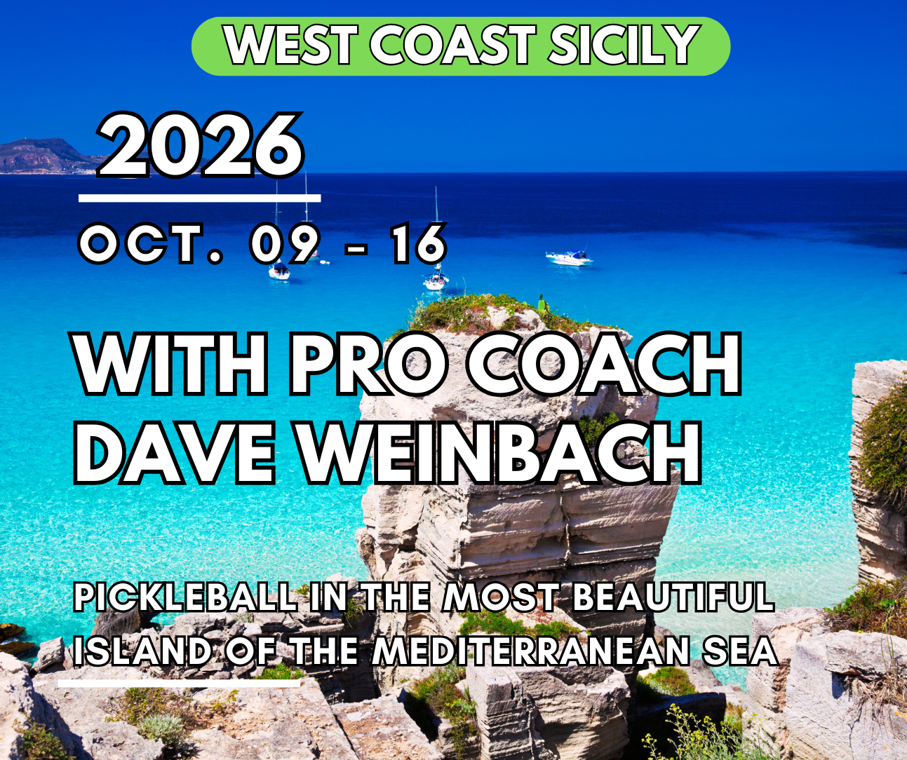 West Coast Sicily - PRO Coach Dave Weinbach | 09 - 16 October 2026