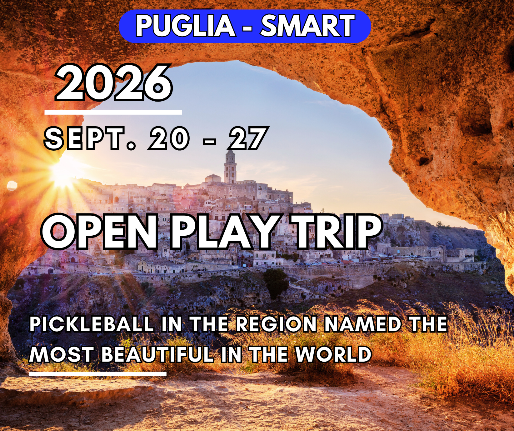 Puglia SMART - Open Play Trip | 20 - 27 Sept. 2026