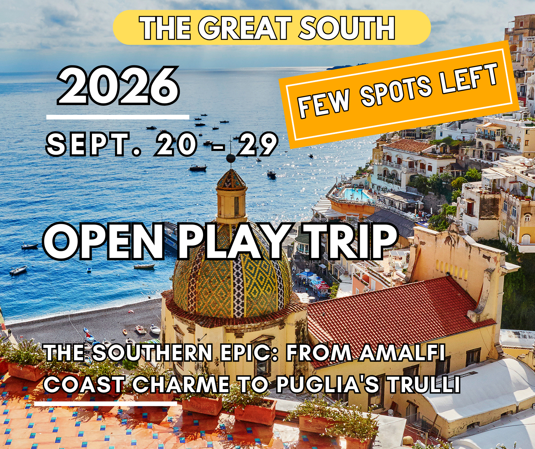 FEW SPOTS LEFT - The Great South - Open Play Trip | 20 – 29 September 2026