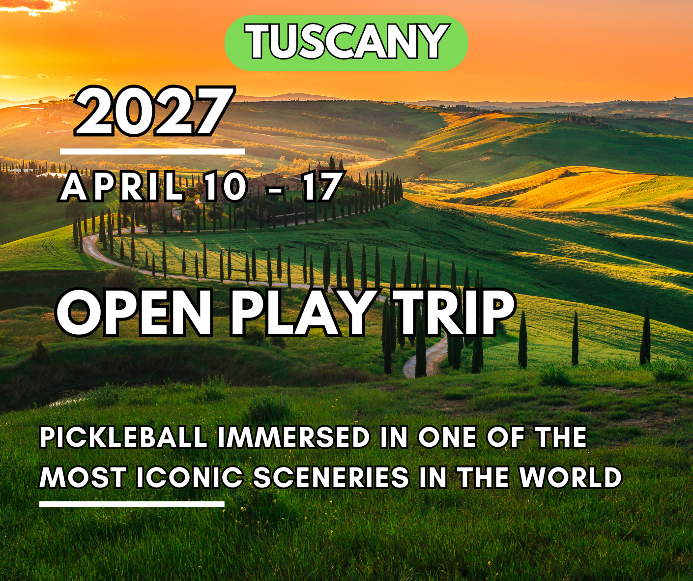 Tuscany - Open Play Trip | 10 - 17 April 2027